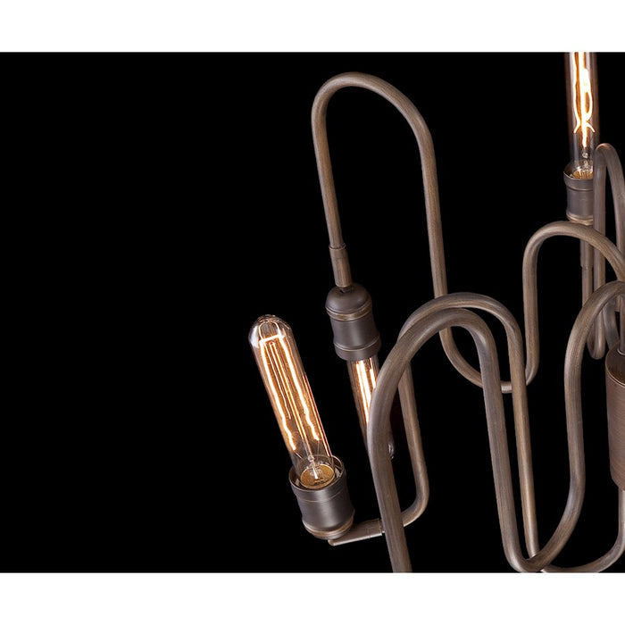 Eurofase Briggs Chandelier, Oil Rubbed Bronze/White