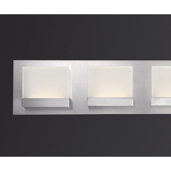 Eurofase Harmen 1-Light LED Wall Sconce, Satin Nickel/Frosted