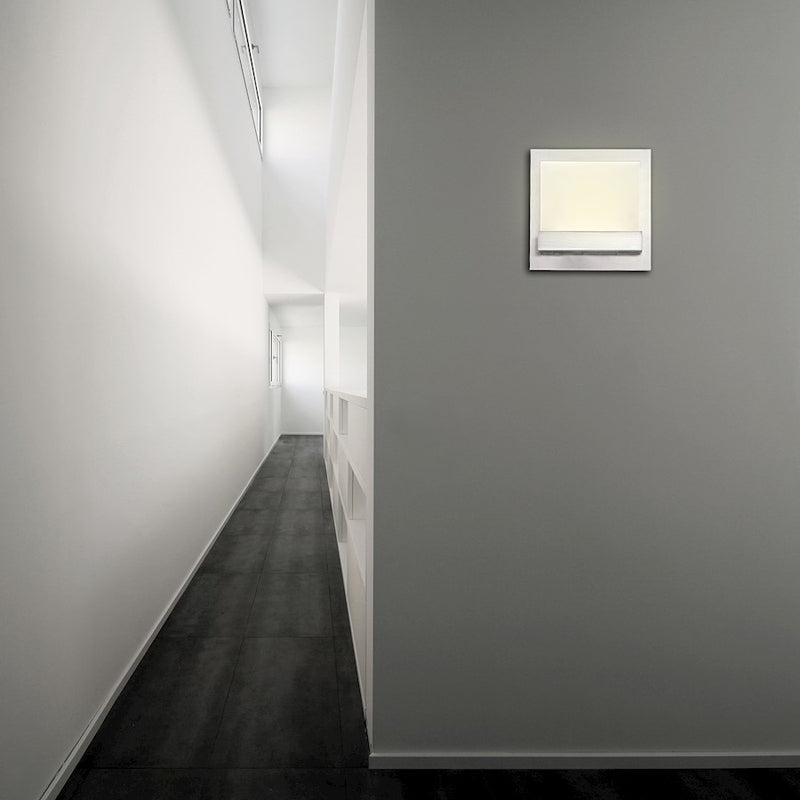 Eurofase Harmen 1-Light LED Wall Sconce, Satin Nickel/Frosted