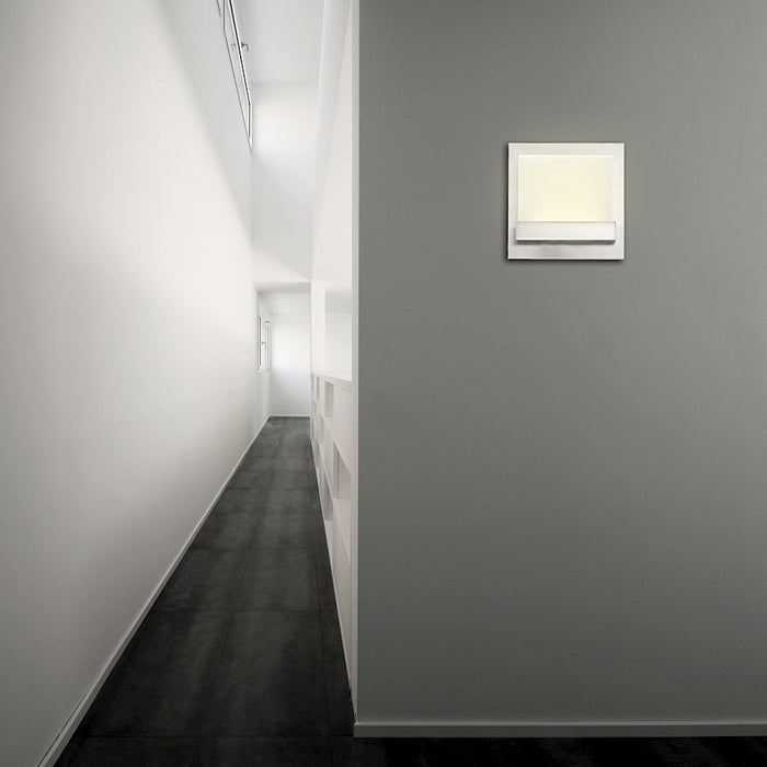Eurofase Harmen 1-Light LED Wall Sconce, Satin Nickel/Frosted