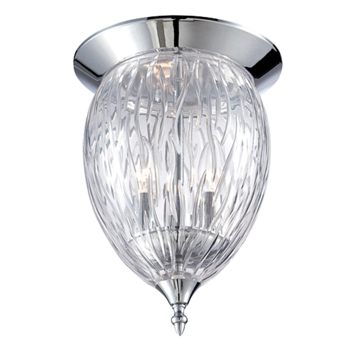 Eurofase Hazel 3-Light Flushmount, Chrome/Clear