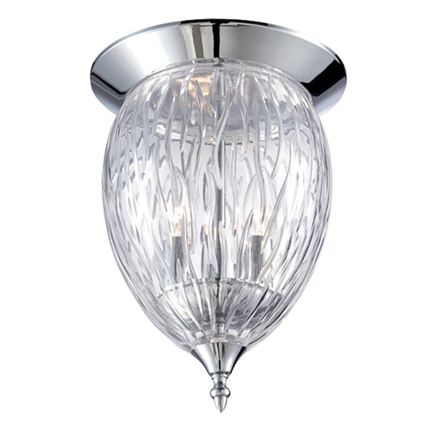 Eurofase Hazel 3-Light Flushmount, Chrome/Clear