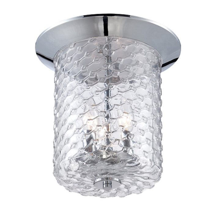 Eurofase Elli 3-Light Flushmount, Chrome/Clear