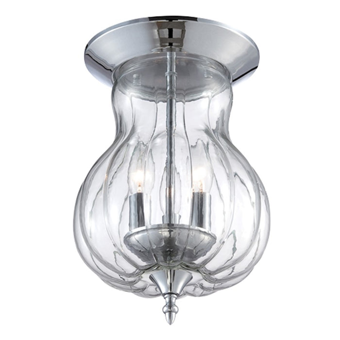 Eurofase Dupont 3-Light Flushmount, Chrome/Clear