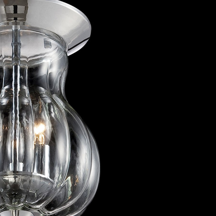 Eurofase Dupont 3-Light Flushmount, Chrome/Clear