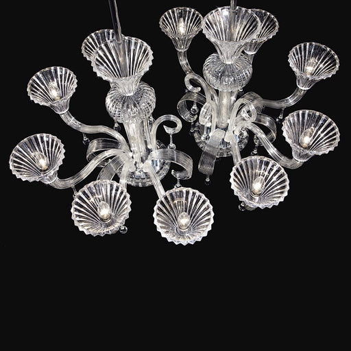 Eurofase Gloria 10-Light Chandelier, Chrome/Clear
