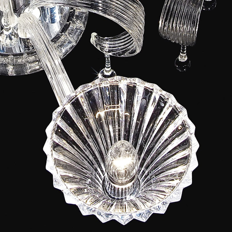 Eurofase Gloria 10-Light Chandelier, Chrome/Clear