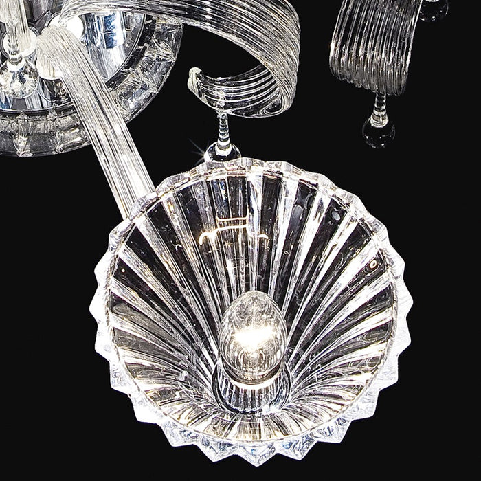 Eurofase Gloria 10-Light Chandelier, Chrome/Clear
