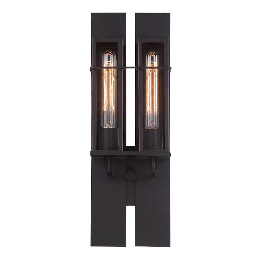 Eurofase Muller Outdoor Wall Sconce, Bronze/Clear
