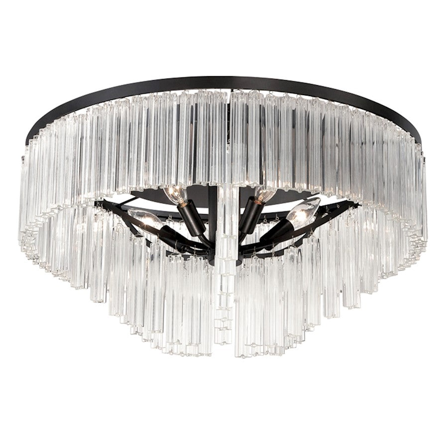 Eurofase Ziccardi 5-Light Semi Flush, Oil Rubbed Bronze/Clear