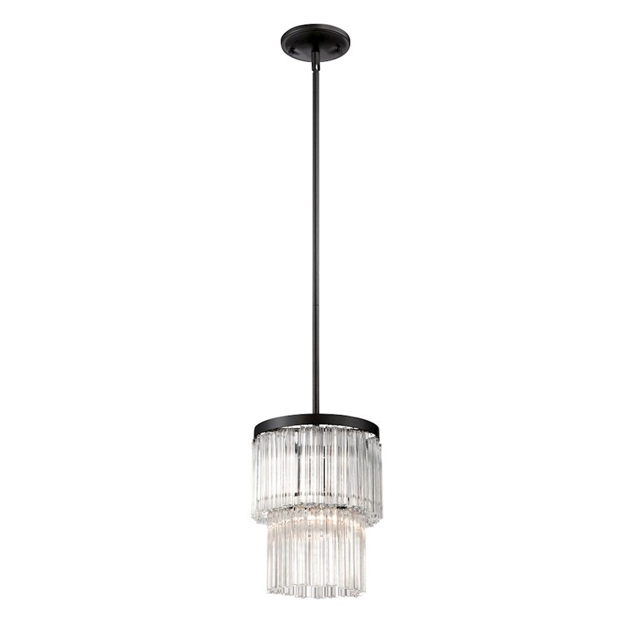 Eurofase Ziccardi 1-Light Pendant, Oil Rubbed Bronze/Clear