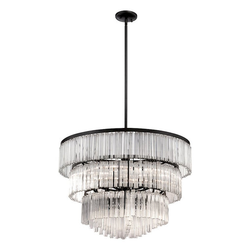 Eurofase Ziccardi 9-Light Chandelier, Oil Rubbed Bronze/Clear