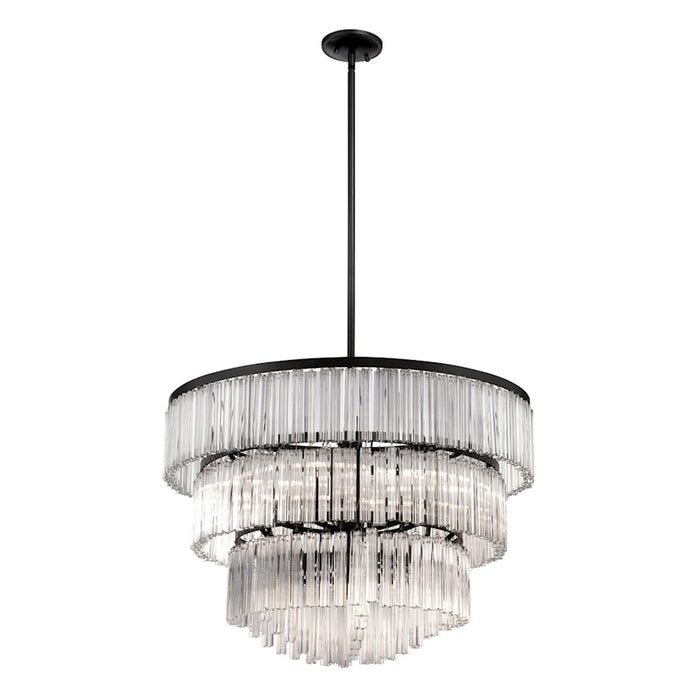 Eurofase Ziccardi 9-Light Chandelier, Oil Rubbed Bronze/Clear