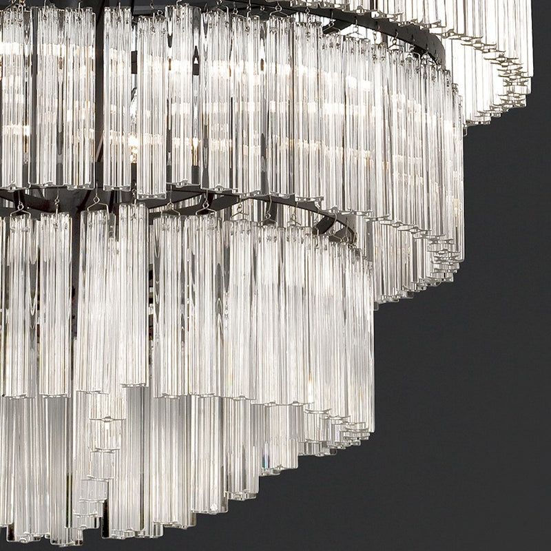 Eurofase Ziccardi 9-Light Chandelier, Oil Rubbed Bronze/Clear