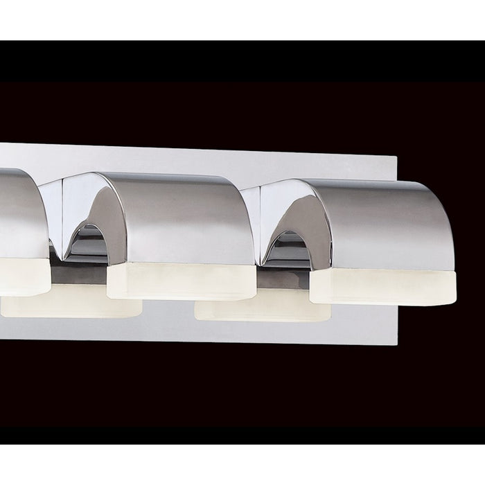 Eurofase Newport 2-Light LED Bathbar, Chrome/Frosted