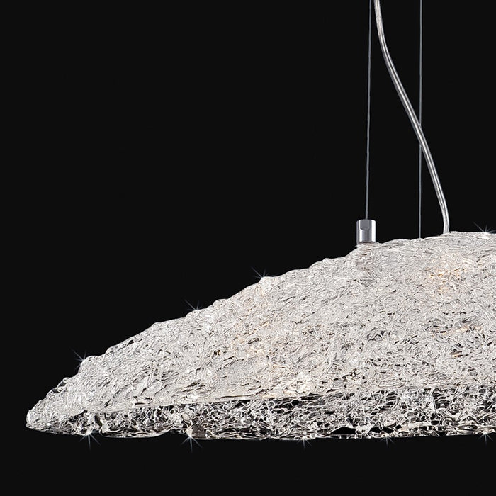 Eurofase Caramico 1-Light Pendant, Chrome/Clear