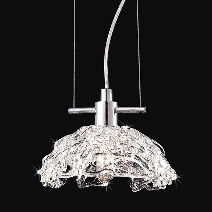 Eurofase Caramico Chandelier, Chrome/Clear