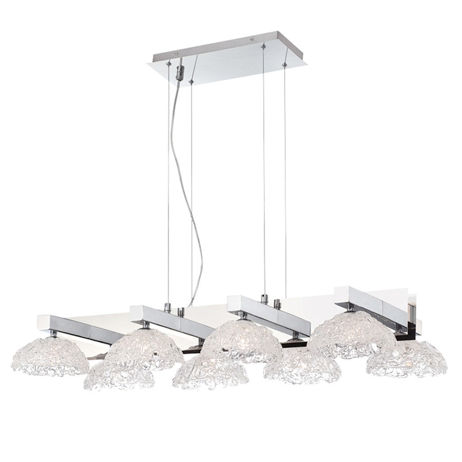 Eurofase Caramico Chandelier, Chrome/Clear