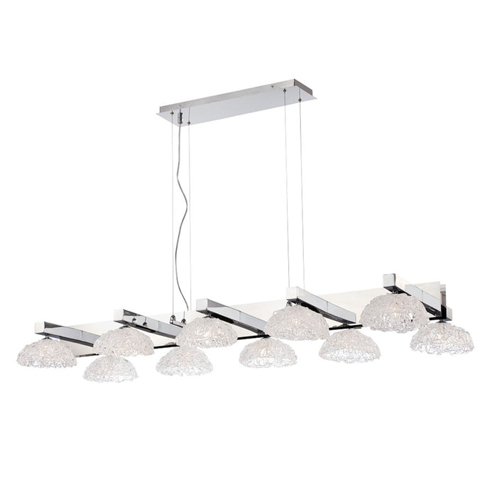 Eurofase Caramico Chandelier, Chrome/Clear