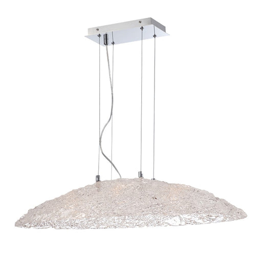 Eurofase Caramico 6-Light Oval Pendant, Chrome/Clear