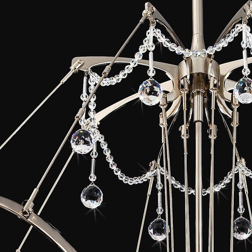 Eurofase Gambari 8-Light Chandelier, Satin Nickel/Clear