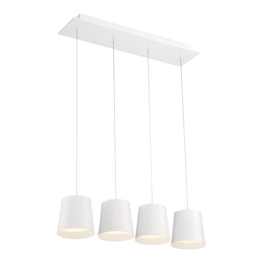 Eurofase Borto 4-Light LED Chandelier, White