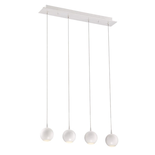 Eurofase Patruno 4-Light LED Chandelier, Matte White/Frosted