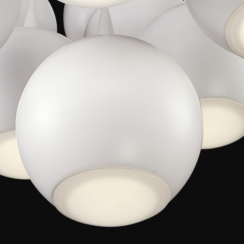 Eurofase Patruno 9-Light LED Chandelier, Matte White/Frosted