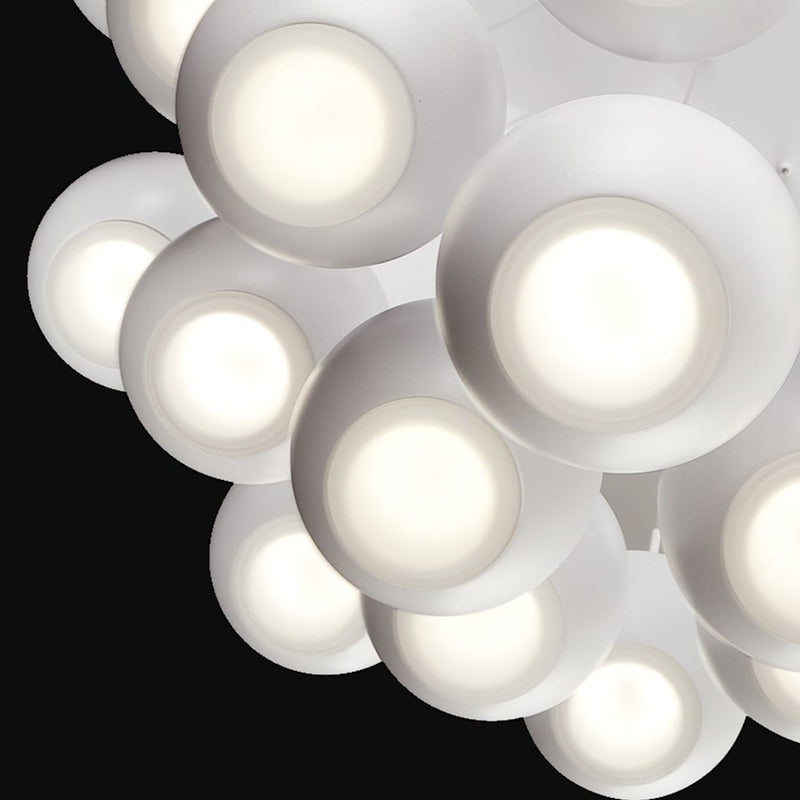 Eurofase Patruno 9-Light LED Chandelier, Matte White/Frosted