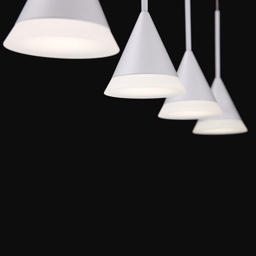 Eurofase Albion 14-Light LED Chandelier, White/Frosted
