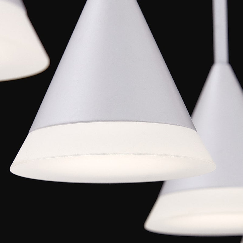 Eurofase Albion 14-Light LED Chandelier, White/Frosted