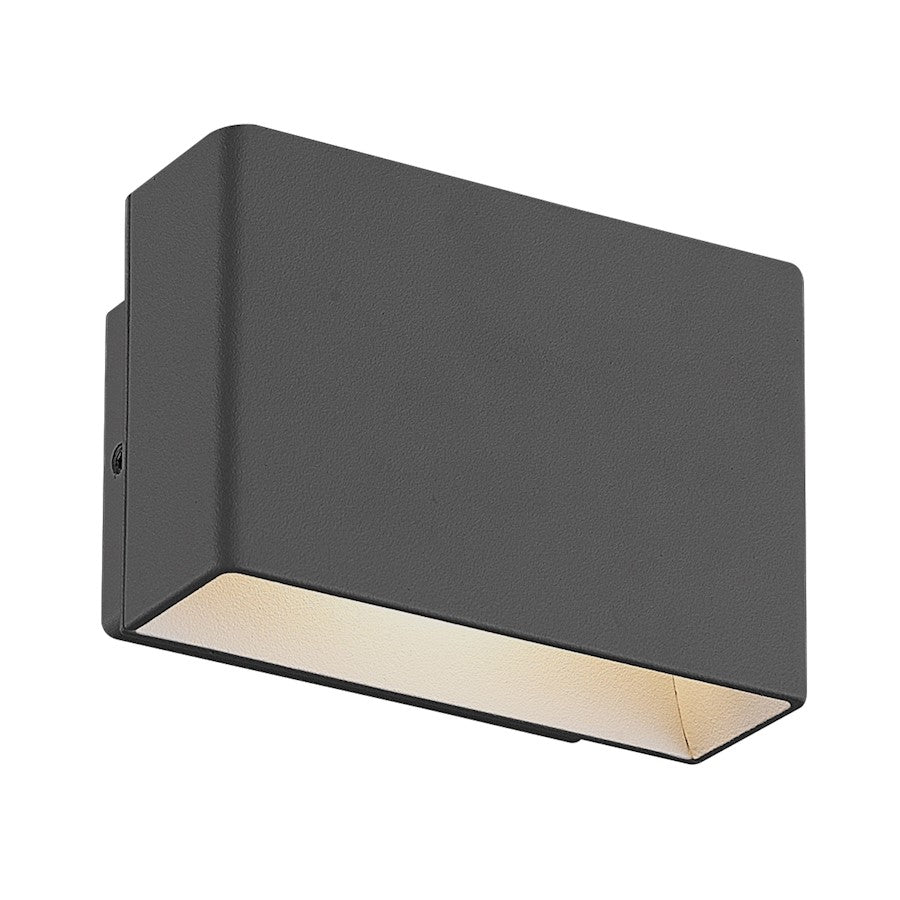 Eurofase Vello Outdoor LED Wall Mount, Graphite Grey/Frost PC