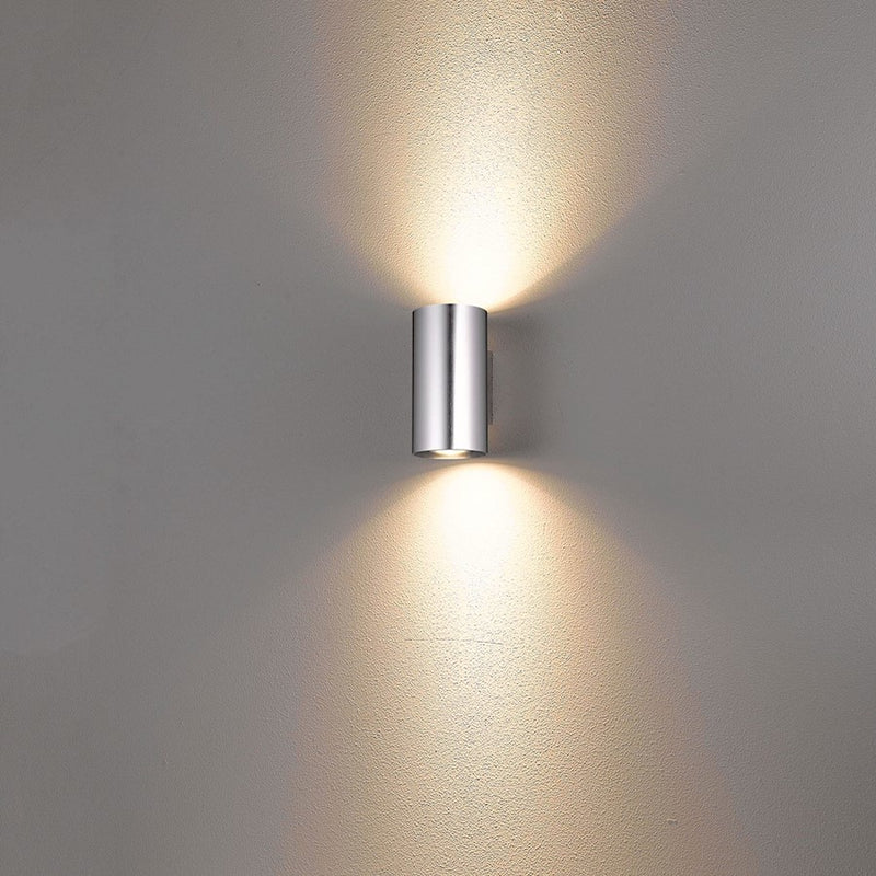 Eurofase Rotondo Outdoor LED Wall Mount, Silver/Frost
