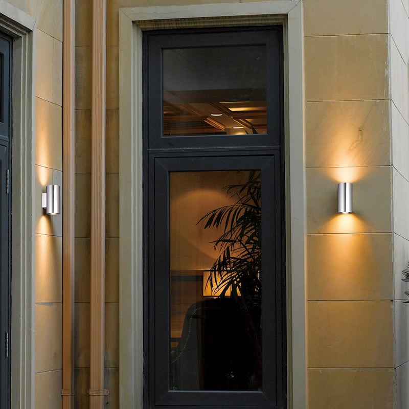 Eurofase Lungo LED Outdoor Wall Mount, Silver/Frost PC