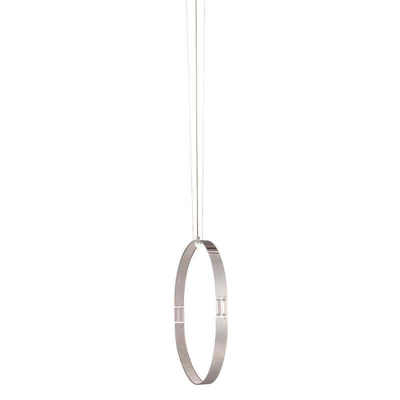 Eurofase Glade 20" Oval Pendant, Chrome