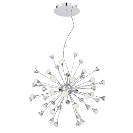 Eurofase Esplo 48-Light LED Chandelier, Chrome/Frosted