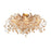 Eurofase Campobasso Flushmount, Antique Gold/Clear/Amber