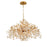 Eurofase Campobasso 8-Light Chandelier, Antique Gold/Clear/Amber