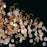 Eurofase Campobasso 11-Light Chandelier, Antique Gold/Clear/Amber