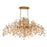 Eurofase Campobasso 10-Light Oval Chandelier, Gold/Clear/Amber