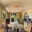 Eurofase Campobasso 10-Light Oval Chandelier, Gold/Clear/Amber