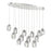 Eurofase Diffi 13-Light Oval Chandelier, Chrome/Clear