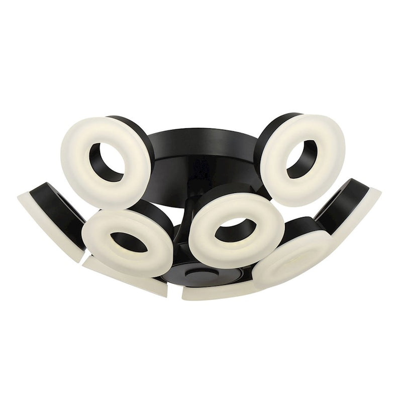Eurofase Glendale 10 Light LED Flush Mount, Black
