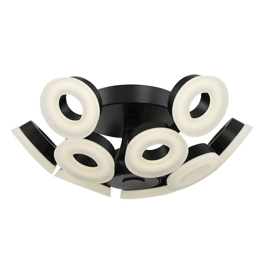 Eurofase Glendale 10 Light LED Flush Mount, Black