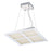 Eurofase Denso 4-Light Square LED Chandelier, Chrome/Clear