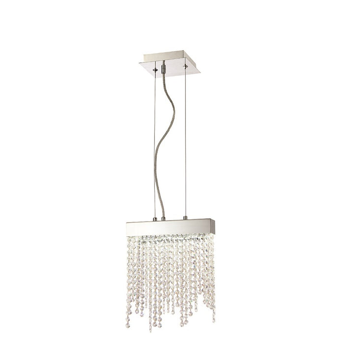 Eurofase Rossi LED Pendant, Chrome/Clear