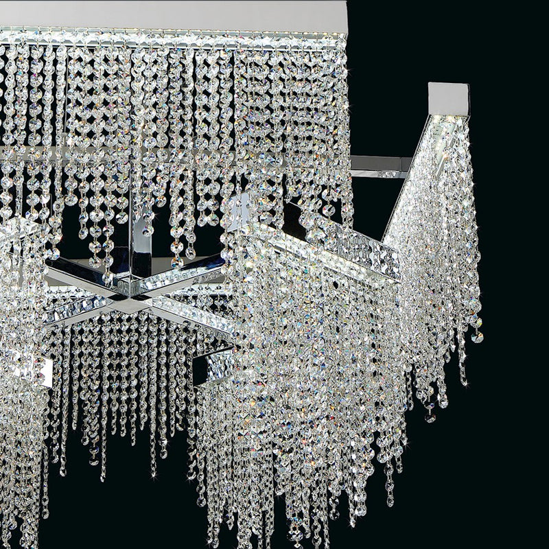 Eurofase Rossi LED Pendant, Chrome/Clear