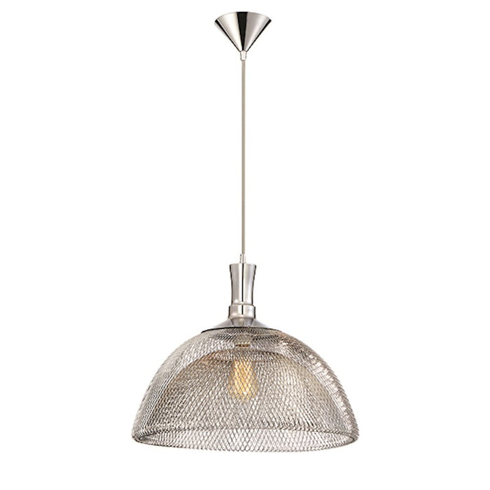Eurofase Filo 1-Light Large Pendant, Chrome/Chrome