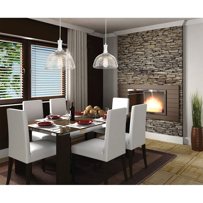 Eurofase Filo 1-Light Large Pendant, Chrome/Chrome