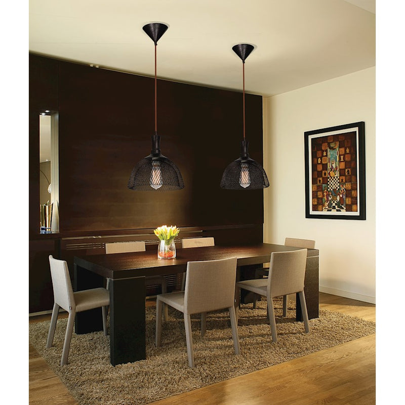 Eurofase Filo 1-Light Large Pendant, Chrome/Chrome